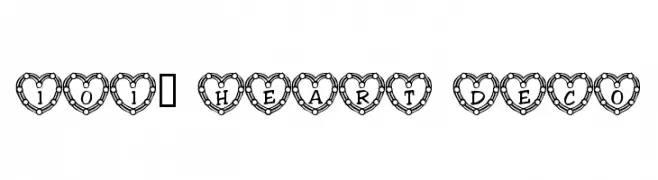101! Heart Deco  Frei Schriftart Herunterladen