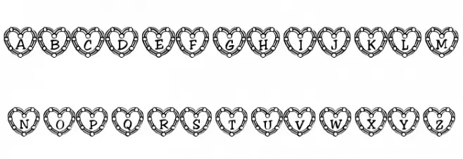 101! Heart Deco 字体 大写