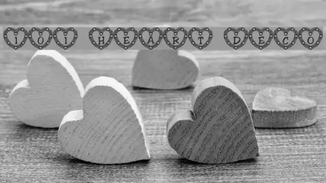 101! Heart Deco Polices examples