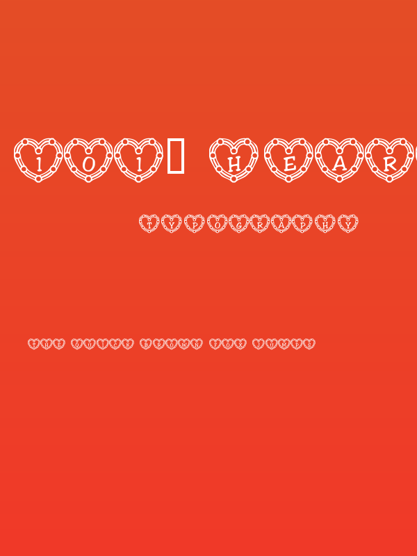 101! Heart Deco Poster