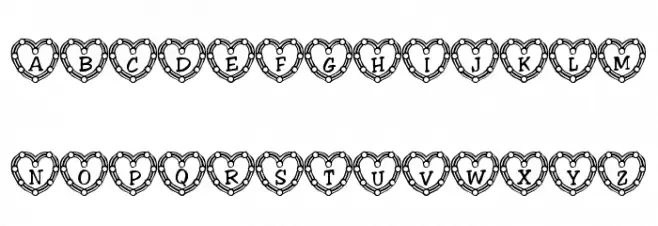 101! Heart Deco Polices MINUSCULES