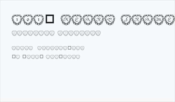 101! Heart Framed Business Card