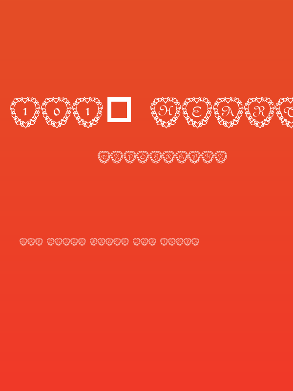 101! Heart Framed Poster