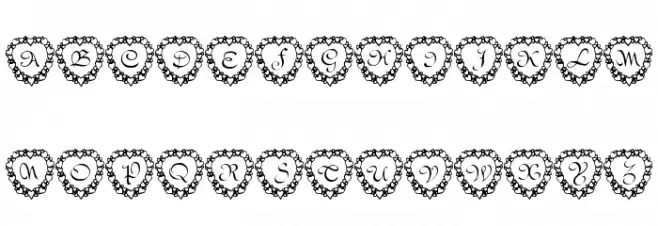 101! Heart Framed フォント 小文字