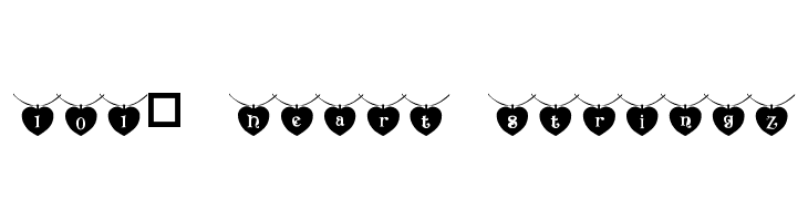 101! Heart StringZ Font