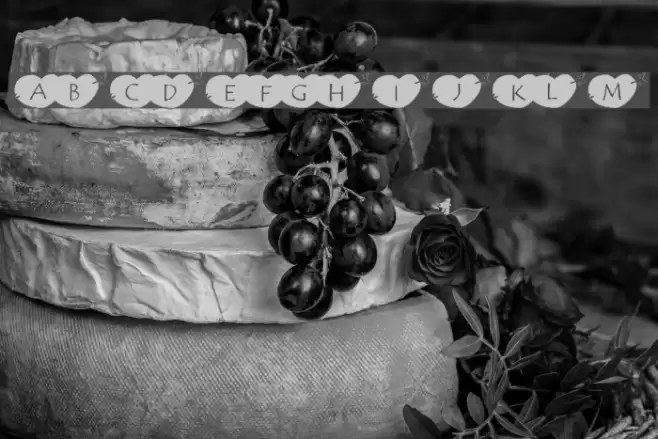 101! Hearts Font examples