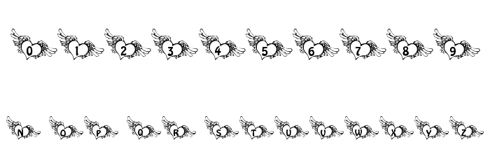 101! If My Heart Had WingZ Font OTHER CHARS