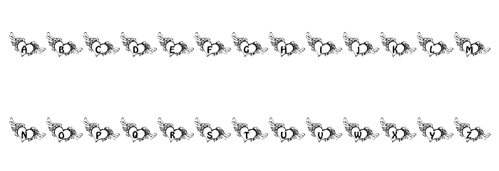 101! If My Heart Had WingZ Font LOWERCASE