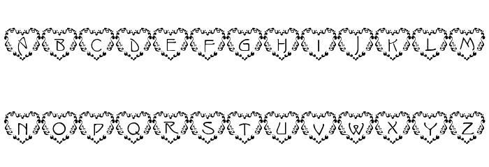 101! Just Anuther Heart Font Font LOWERCASE