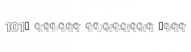 101! Kidlet Sunshine 'Bet  Frei Schriftart Herunterladen