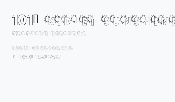 101! Kidlet Sunshine 'Bet Business Card