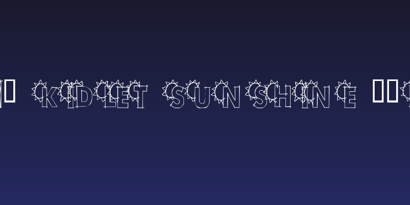 101! Kidlet Sunshine 'Bet Social Header