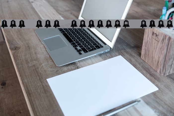 101! Let Freedom Ring Font examples