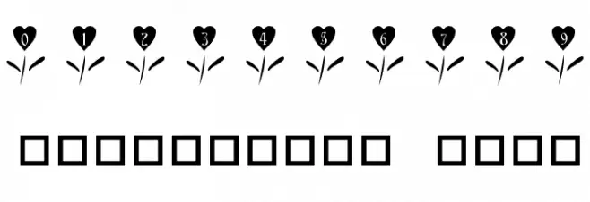 101! Love Garden Font Alte caractere