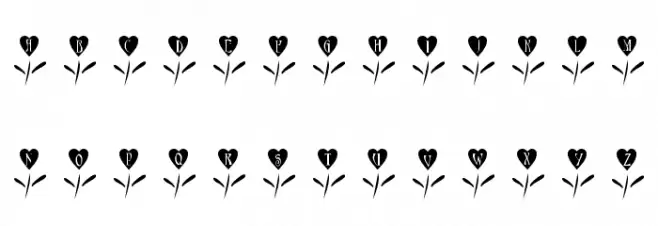 101! Love Garden Fonte MAIÚSCULAS