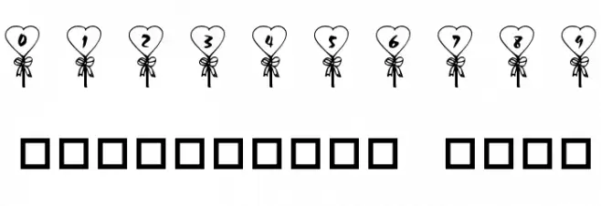 101! Love PoP Font Alte caractere