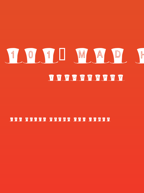 101! Mad Hatter Poster