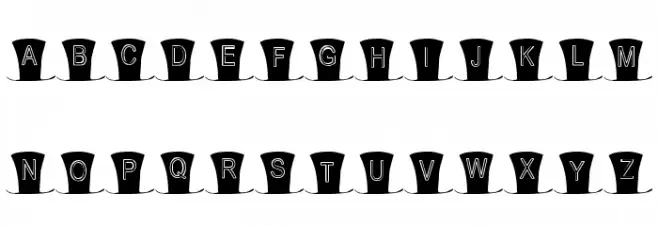 101! Mad Hatter Font Litere mici