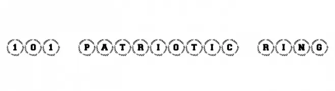 101! Patriotic Ring  Frei Schriftart Herunterladen