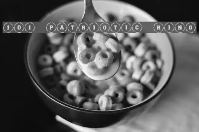 101! Patriotic Ring Font examples