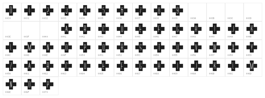 101! Red Cross Character Map