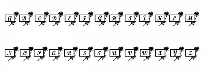 101! Rose Cards フォント 大文字