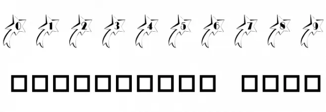 101! Shooting StarZ フォント その他の文字