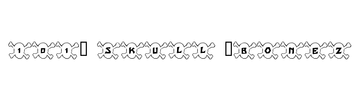 101! Skull &BoneZ Font