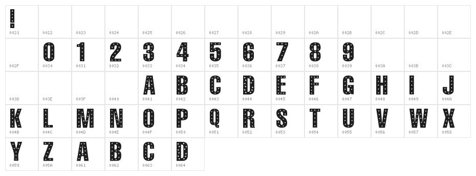 101! StaR StuDDeD Character Map