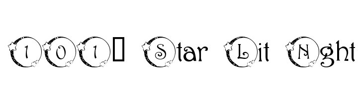 101! Star Lit Nght Font