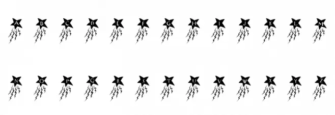 101! Star ZappeD Font LOWERCASE