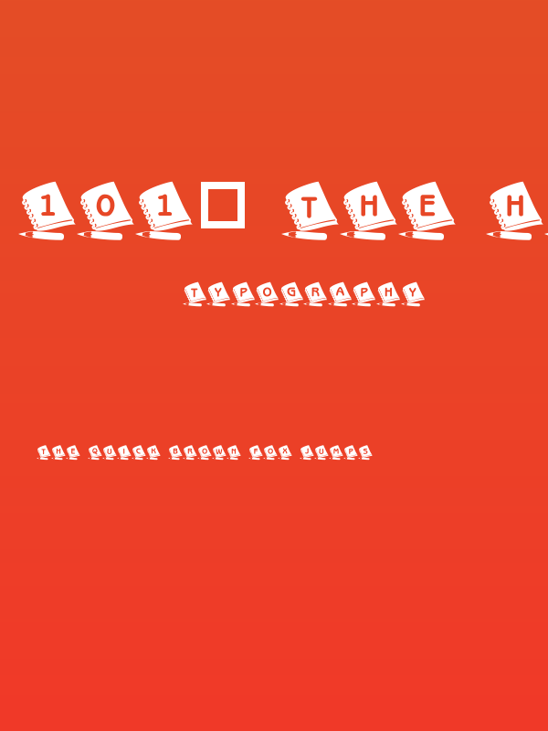 101! The Handy Dandy Font Poster