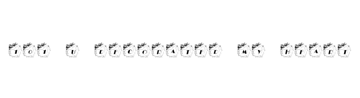 101! U Decorated My Heart  font caratteri gratis
