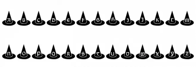 101! Witches Hat Caratteri MINUSCOLO