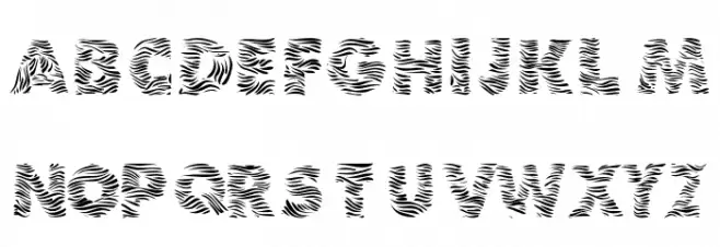 101! Zebra Print फ़ॉन्ट अपरकेस