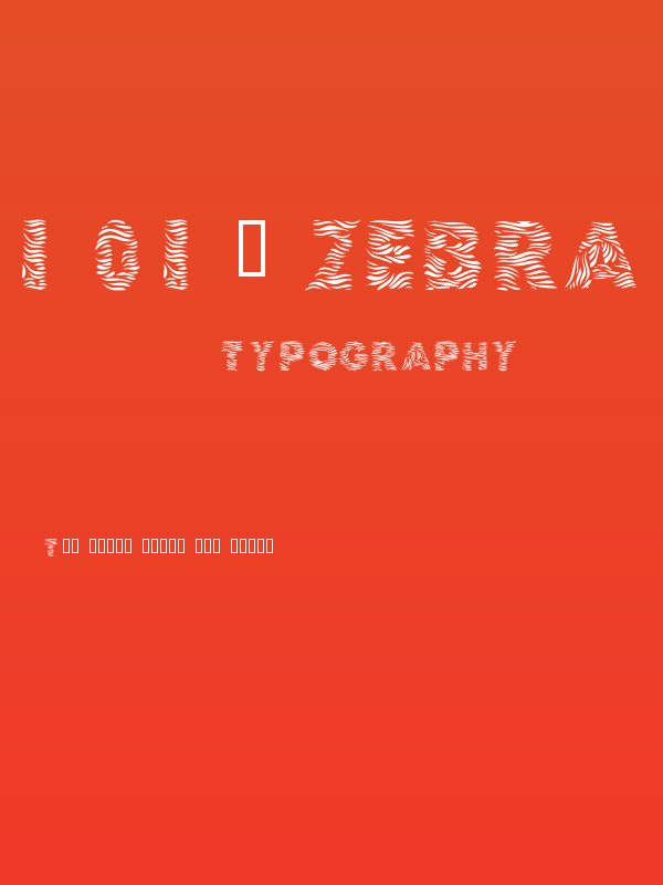 101! Zebra Print Poster