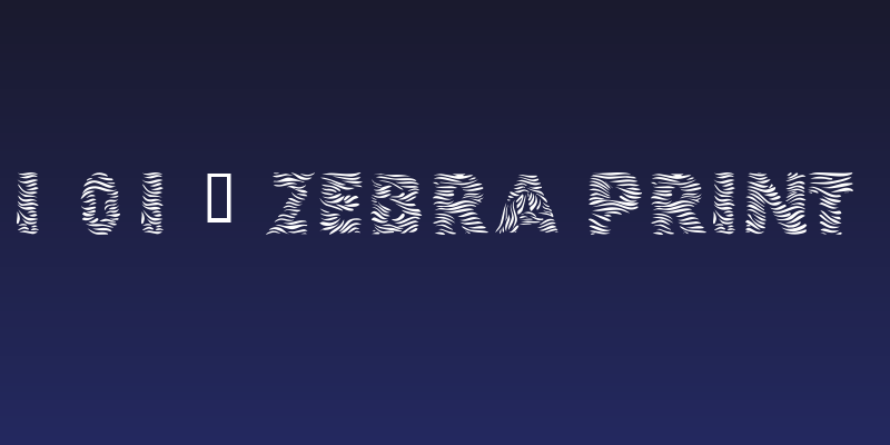 101! Zebra Print Social Header