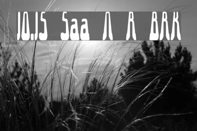 10.15 Saturday Night R BRK Font examples