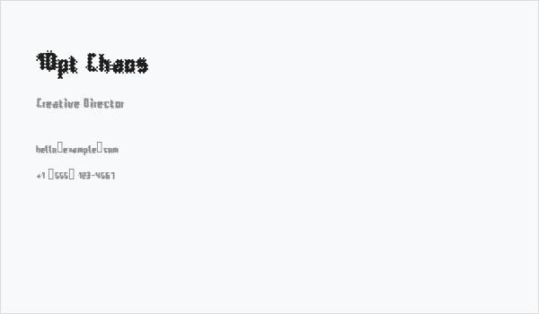 10pt Chaos Business Card