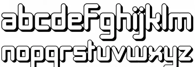 11S01 Black Tuesday Offset Font Litere mici