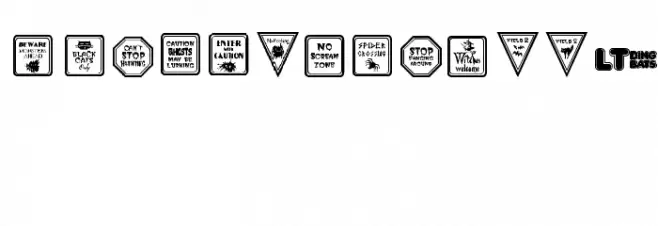 12 Halloween Signs LT Caratteri MINUSCOLO