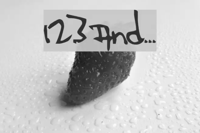 123 and... フォント examples