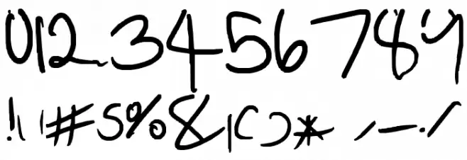 123 Font OTHER CHARS