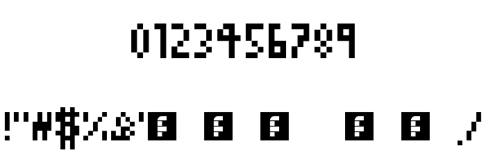 1234Font Regular Font OTHER CHARS
