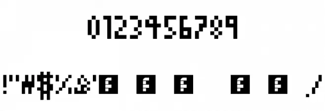 1234Font Regular Fuentes OTROS CHARS