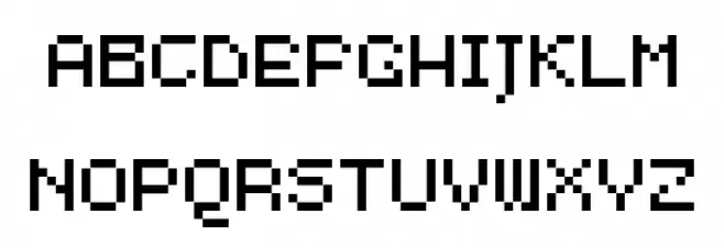1234Font Regular Caratteri MAIUSCOLE