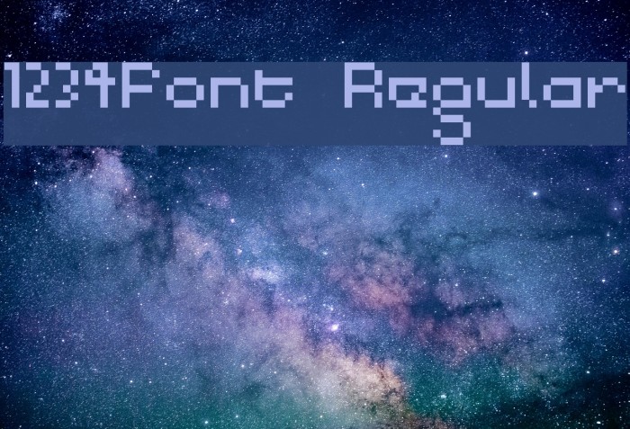 1234Font Regular Font examples