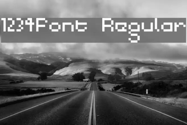 1234Font Regular Fuentes examples