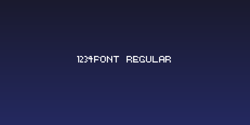 1234Font Regular Social Header