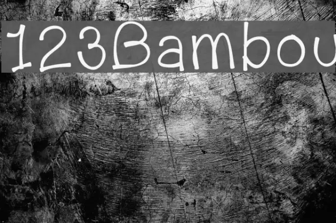 123Bambou Font examples